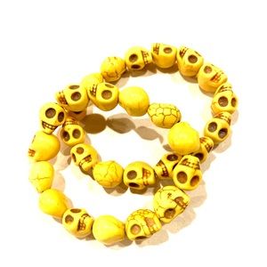 Yellow skull bracelets